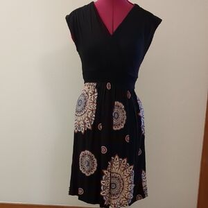 Lascana Beachtime Wrap Look Print Dress With Open Back Detail Size 4